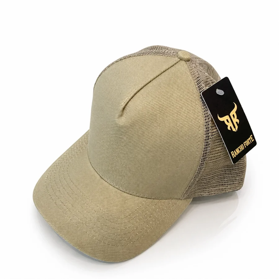 Boné Trucker Liso na cor Bege