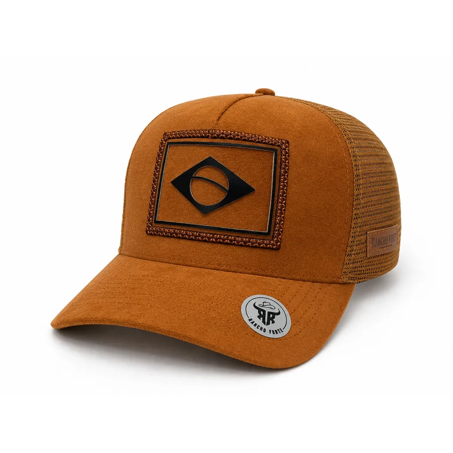 Boné Country Brasil Camurça Suede — Rancho Forte