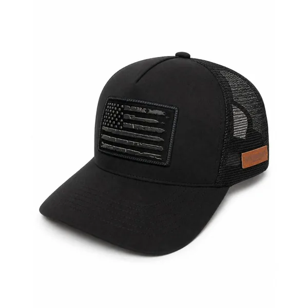 Boné Trucker Bandeira EUA Suede, outro ângulo