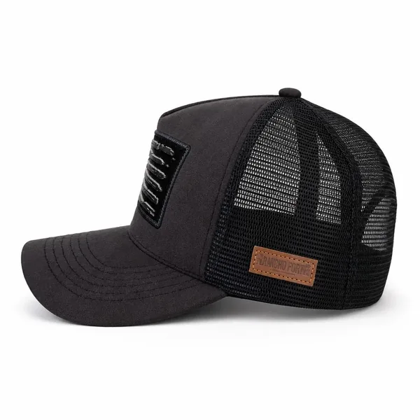Boné Trucker Bandeira EUA Suede, outro ângulo