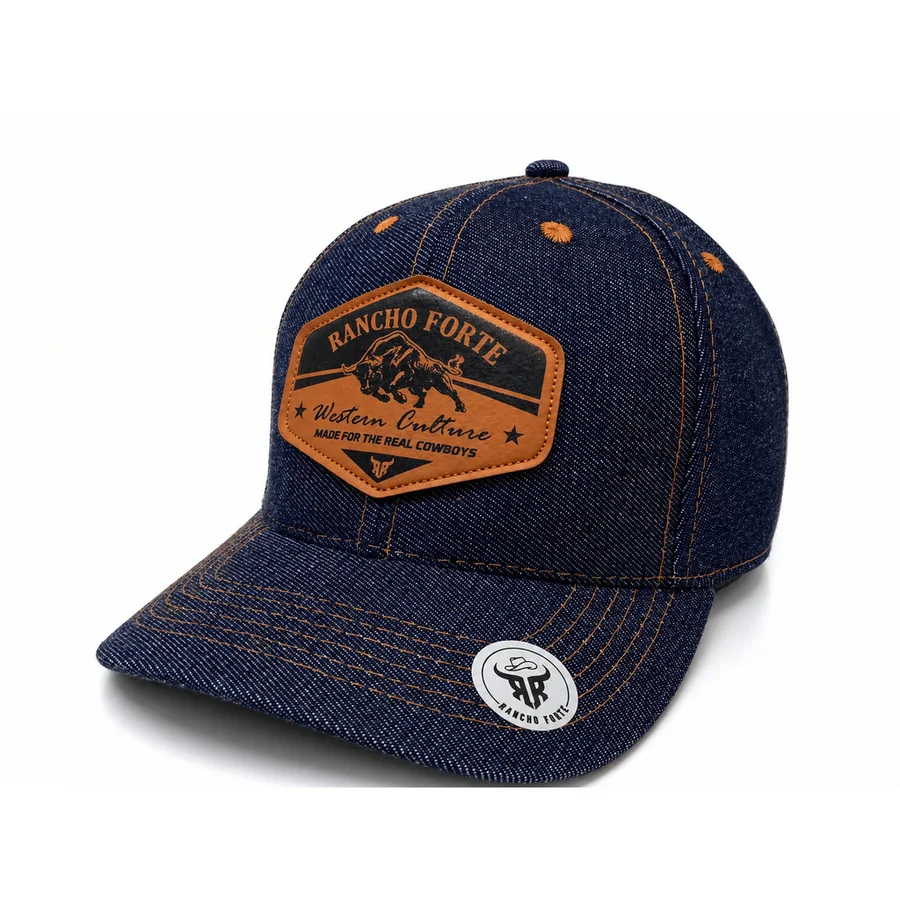 Boné Country Western Jeans com Fivela — Rancho Forte