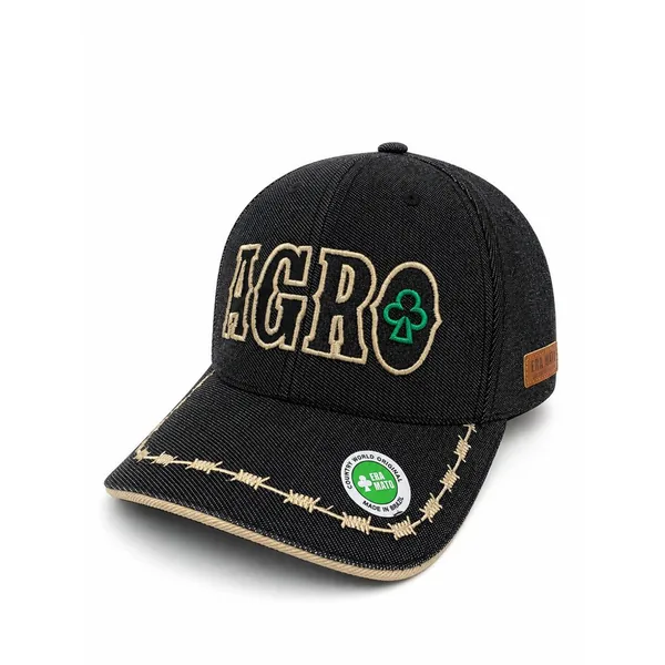 Boné Agro Jeans Preto Trevo, outro ângulo